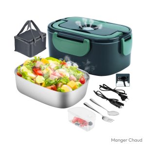 Gamelle chauffante allume-cigare 12V 24V 1,5 L inox
