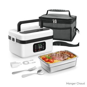 Gamelle chauffante rechargeable sans fil 1 L 60 W
