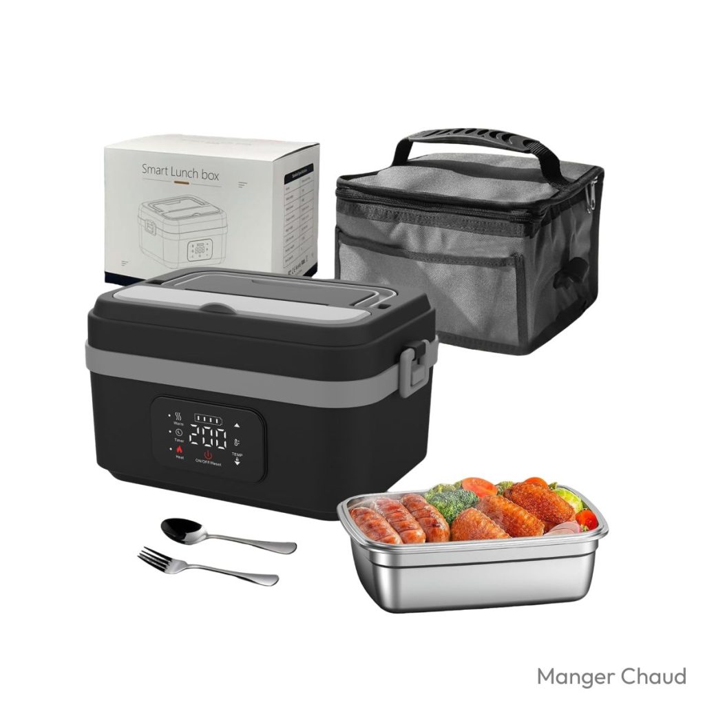 Lunch box chauffante sans fil rechargeable 1,3 L minuterie